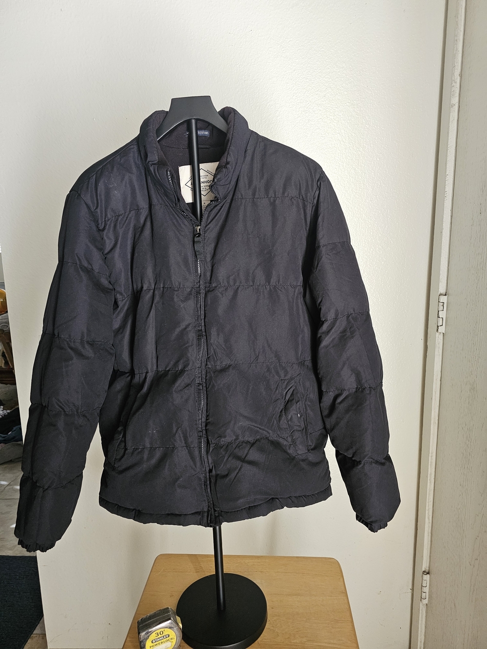 St. John's Bay Black Men's Puffer Jacket